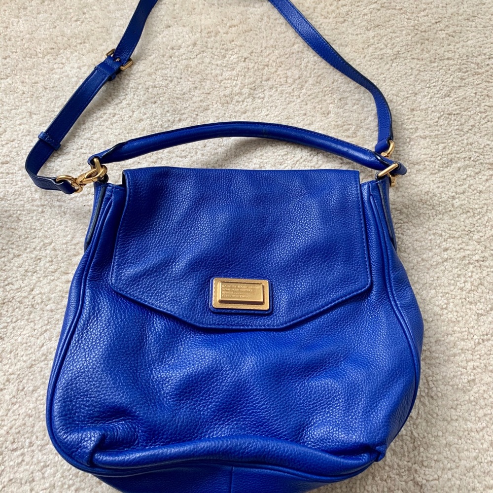 Marc by Marc Jacobs Blue Leather Crossbody Handbag
